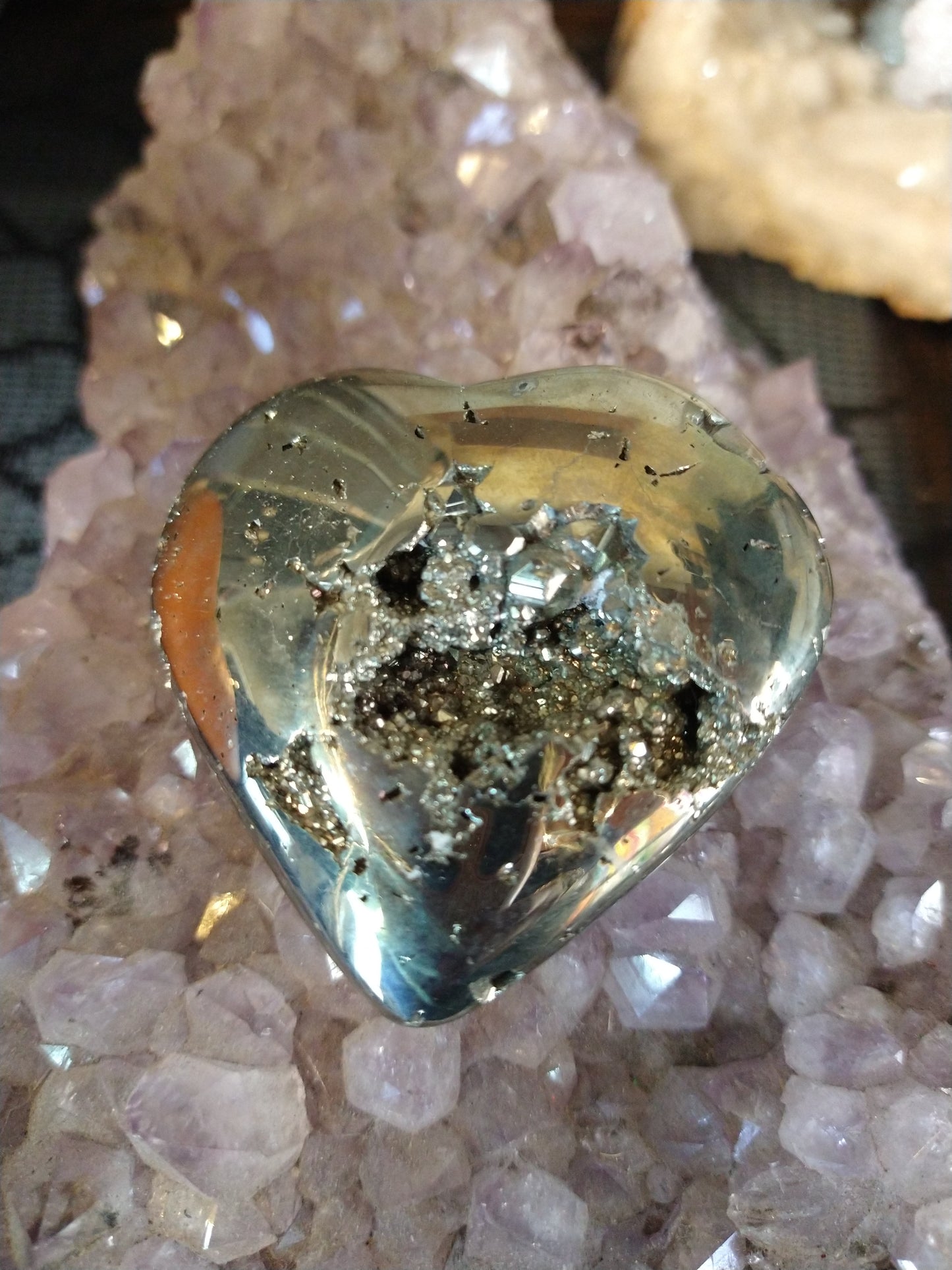 Puffed Pyrite Heart